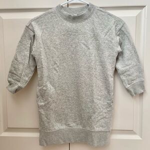 Uniqlo girls long sweatshirt sweater dress in heather gray size 5-6